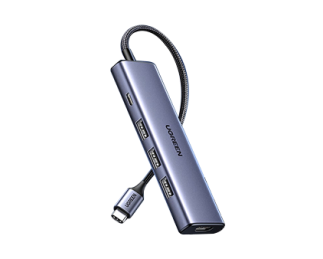 绿联15596USB-C转3xUSB-A3.0+HDMI+PD五合一多功能扩展坞