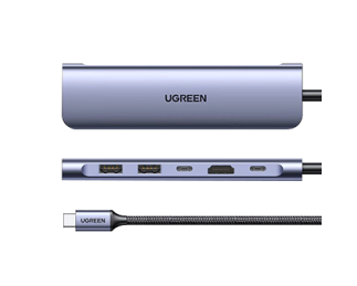 绿联  2USB-C转USB+USB-C+HDMI七合1拓展坞