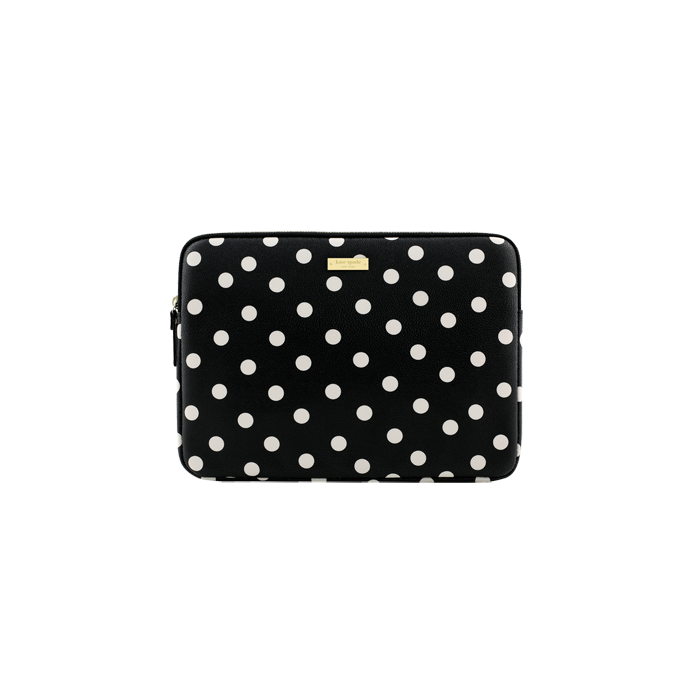 kate spade New York Surface Pro 内胆包 皮革印花 - 黑白波点