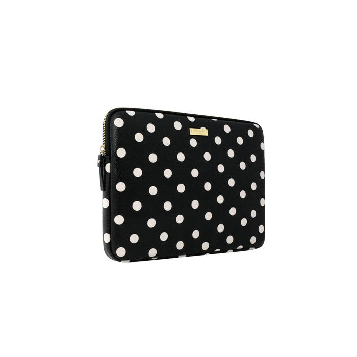 kate spade New York Surface Pro 内胆包 皮革印花 - 黑白波点