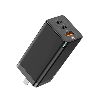 第5代氮化镓快充充电器 2C+A 65W 黑色 含1m CC线