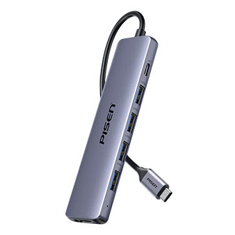 品胜Type-C扩展坞转HDMI接口USB3.1口GEN1分线器线 PD100W六合一  