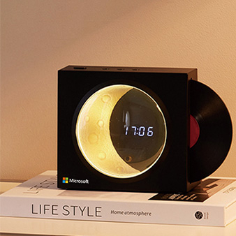 微软定制 复古黑胶唱片机蓝牙音箱