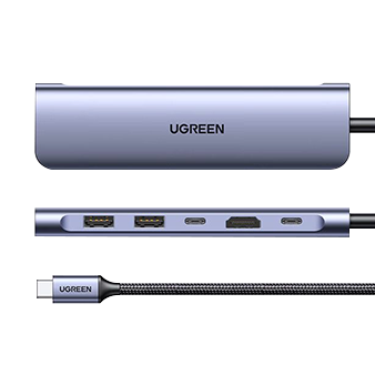 绿联  2USB-C转USB+USB-C+HDMI七合1拓展坞