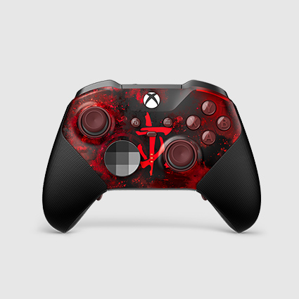 Xbox Elite 无线控制器 2 代《毁灭战士：黑暗时代》限量版正面视图