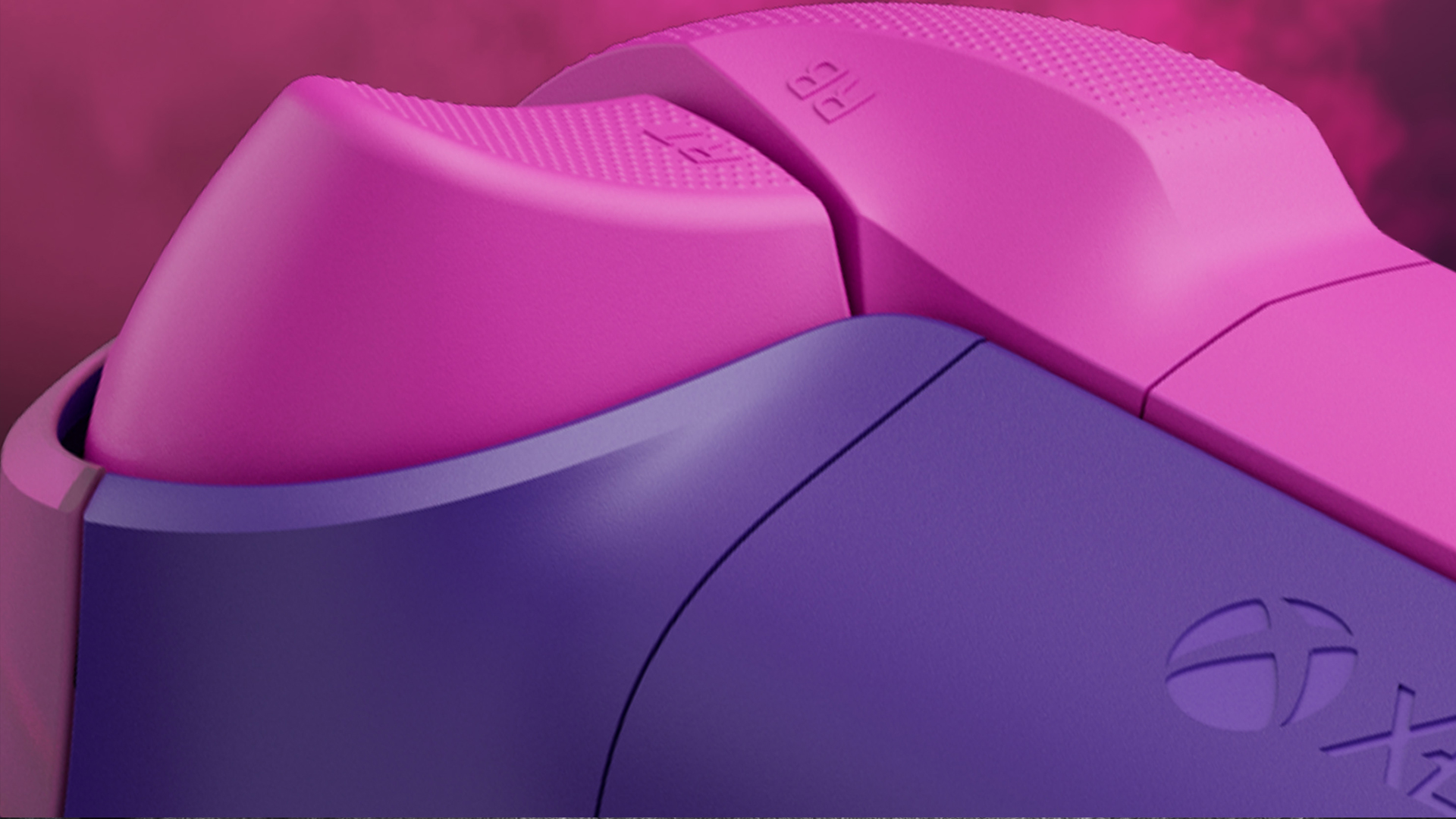 Xbox 无线控制器 - 琉璃之心特别版触发器的特写