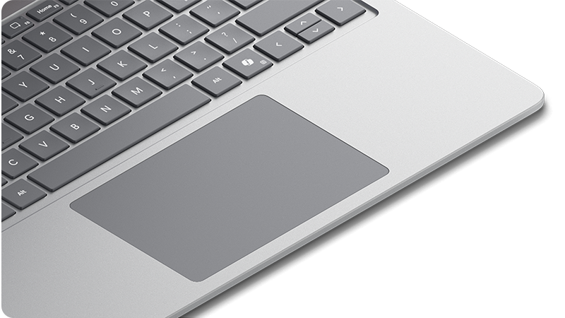 Surface Laptop 商用版 触控板与键盘的特写。