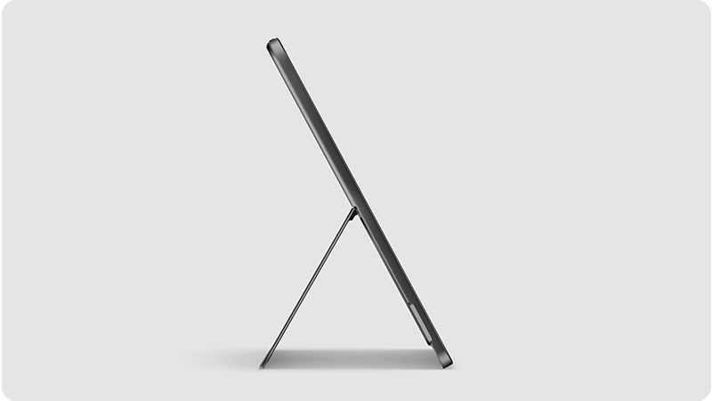 典雅黑 Surface Pro 商用版 的侧面图。