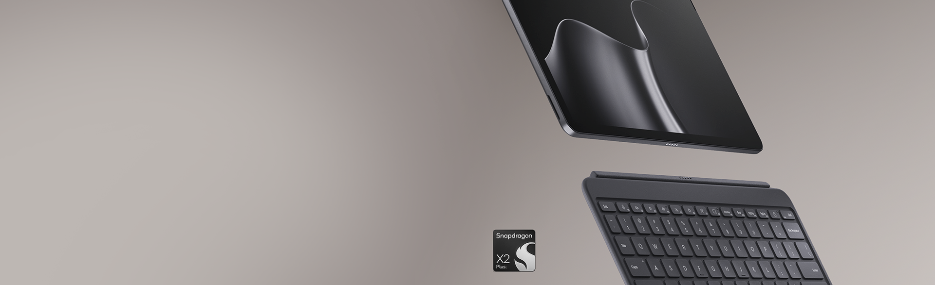 Surface Pro 商用版 搭载最新 Snapdragon® X2 处理器，搭配 Surface Pro 12 英寸键盘。
